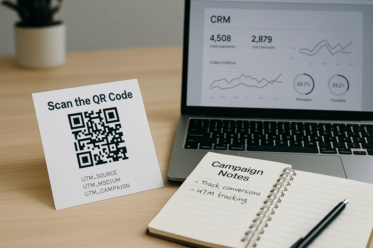 QR codes with analytics: integration with CRM, Google Analytics and UTM