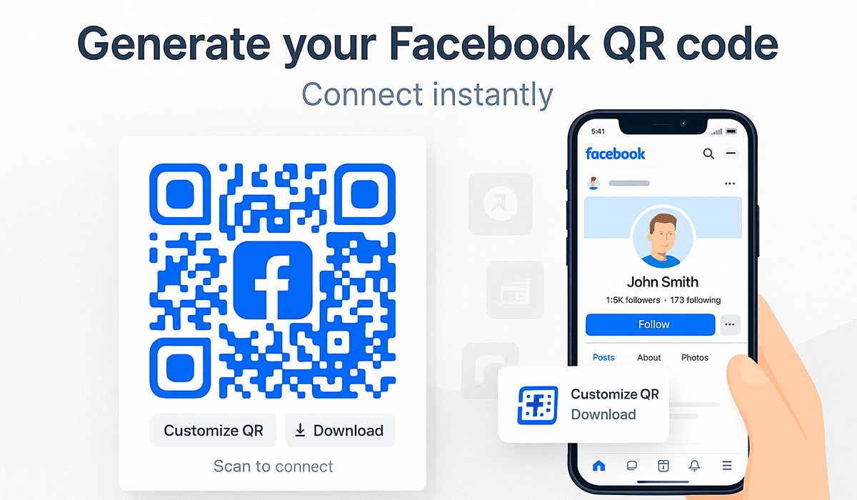 Coding For Facebook Generador de código QR de Facebook — página y perfil