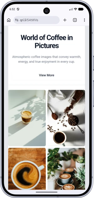 Demo 1: QR code for an image gallery