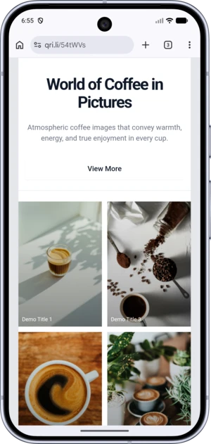 Demo 3: QR code for an image gallery