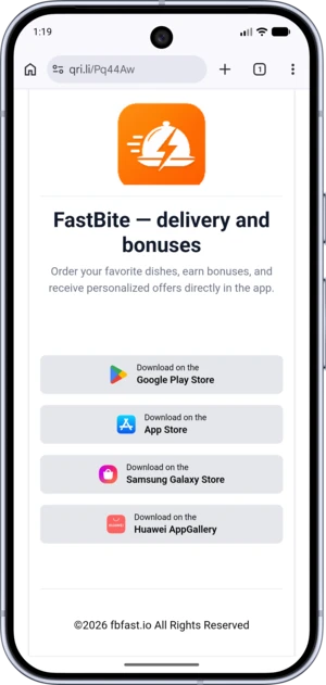 Demo: FastBite — app for delivery and bonuses