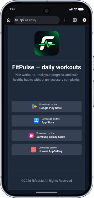 Demo: FitPulse — workout and habit tracking app